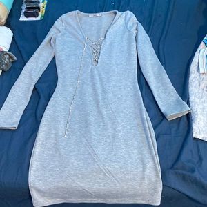 Bodycon dress with a cross top